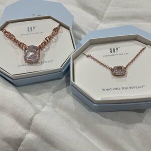 2 New Bomb Party Rose Gold Necklace Lot